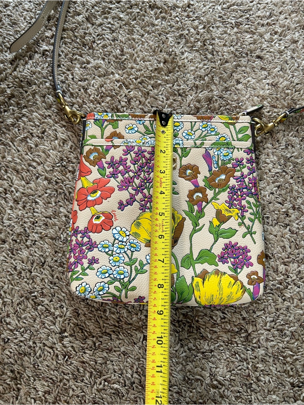 Coach Studio Kitt hipster crossbody in Garden Floral ivory embossed leather - Picture 8 of 9
